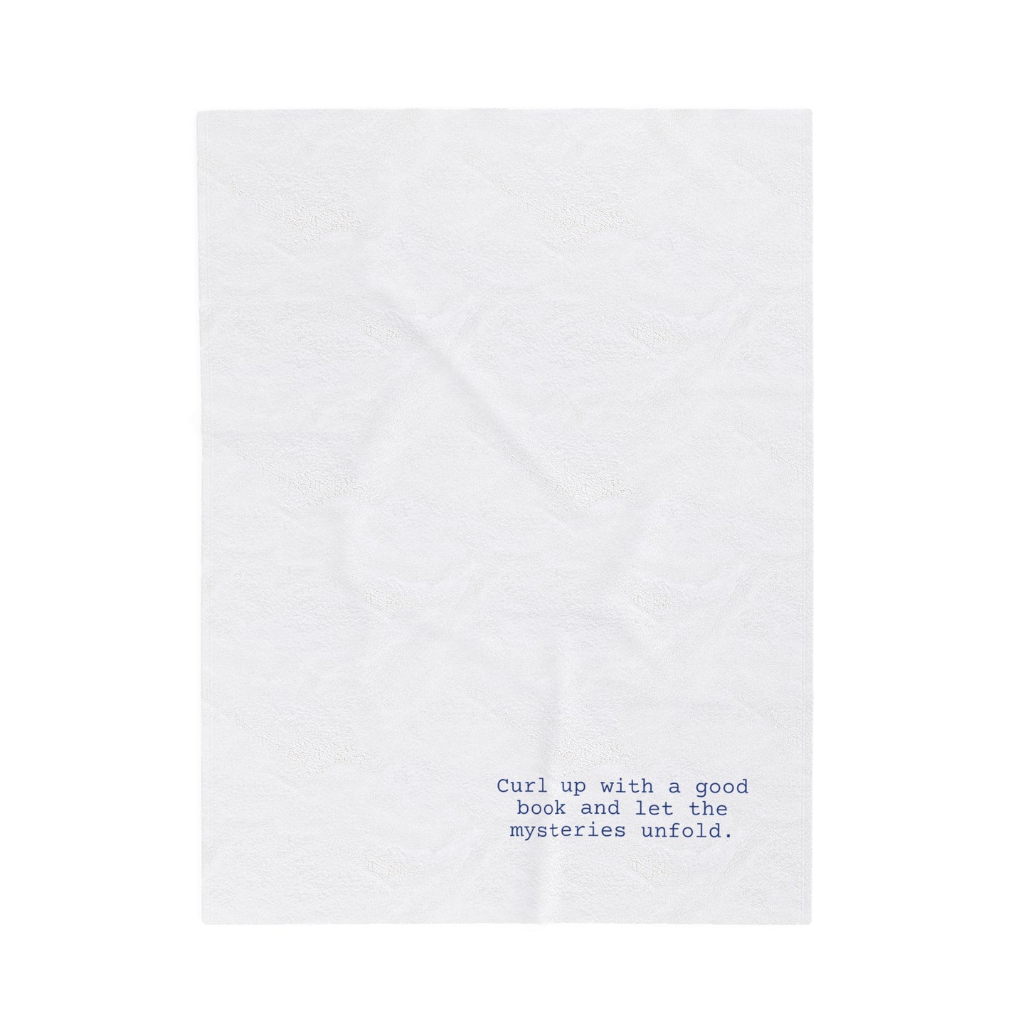Curl up with a Good Book! Velveteen Plush Blanket