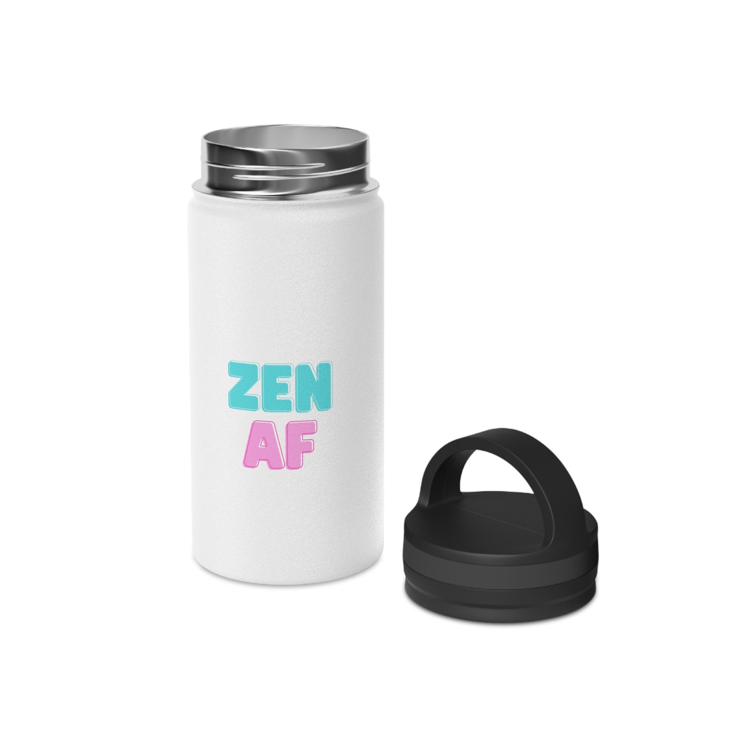 Zen and Fit Stainless Steel Water Bottle, Handle Lid