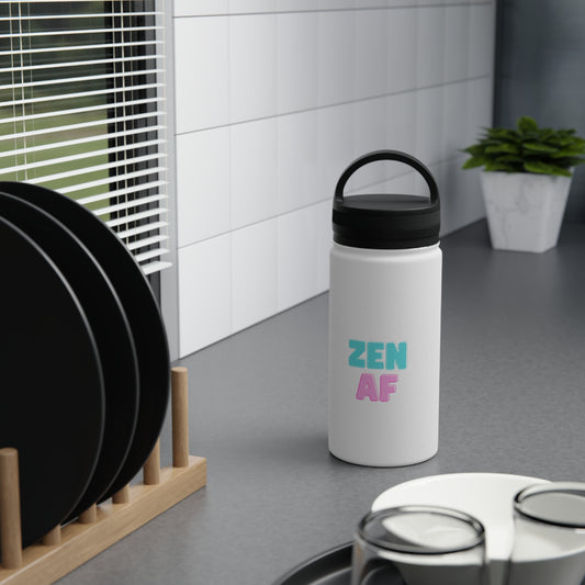 Zen and Fit Stainless Steel Water Bottle, Handle Lid