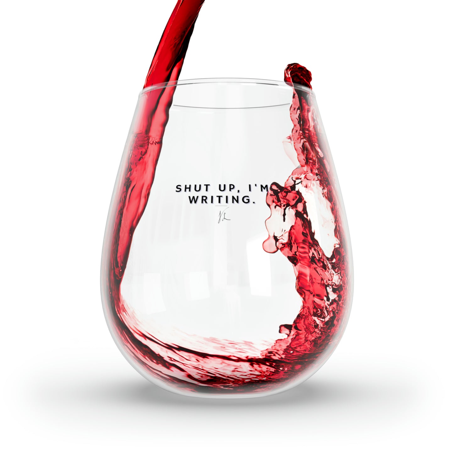 Stemless Wine Glass for Writers, 11.75oz