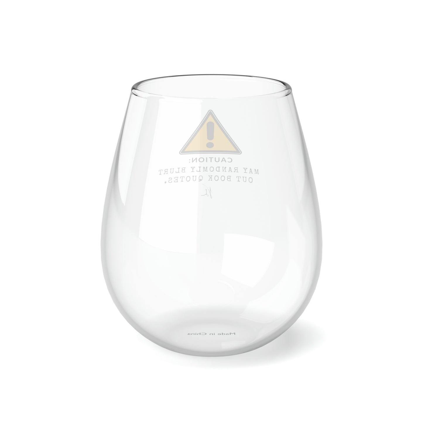 Random Quotes Stemless Wine Glass, 11.75oz