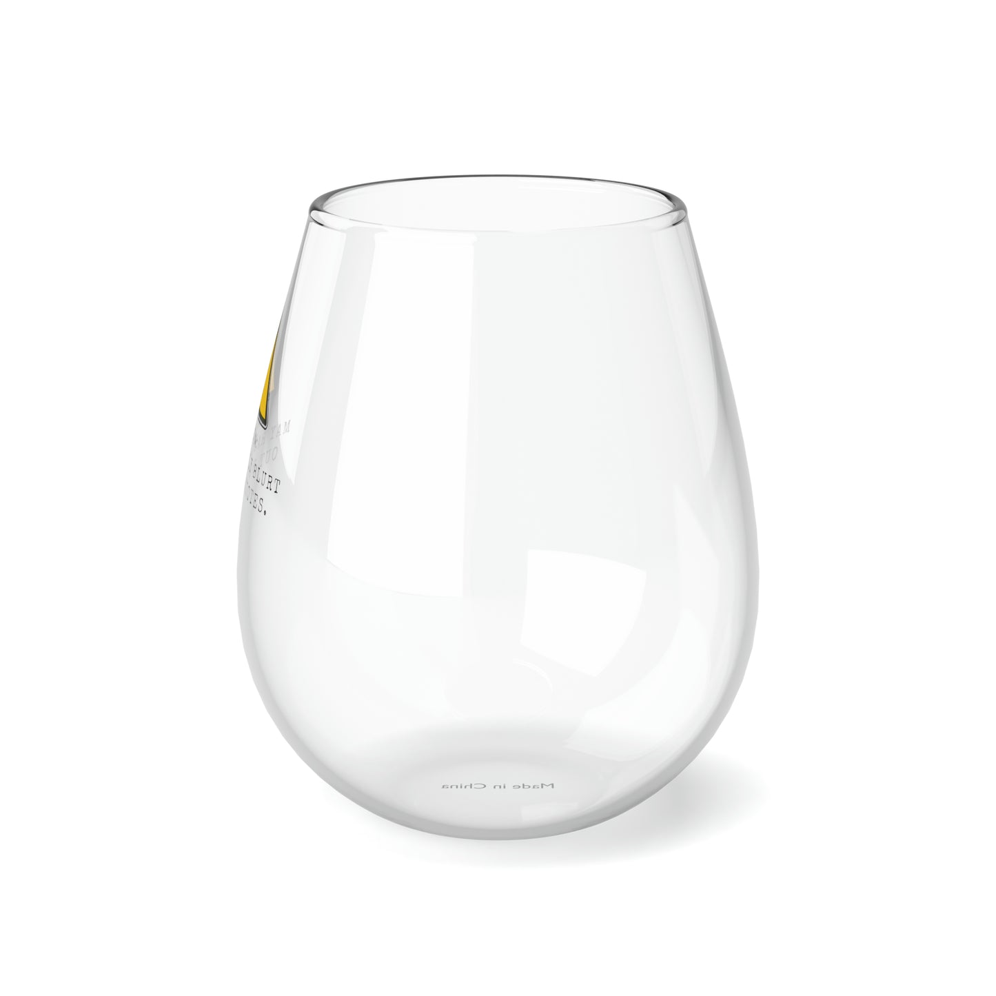 Random Quotes Stemless Wine Glass, 11.75oz